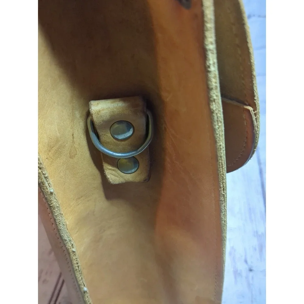 Leather Satchel Messenger Bag No Shoulder Strap